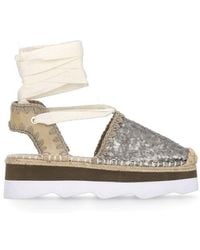Mou - Espa Micro Sequined Sandals - Lyst