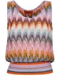 Missoni - Zig-zag Top With Lurex Clothing - Lyst