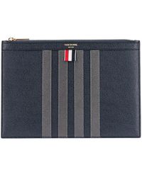 Thom Browne - Small 4-Bar Striped Zipped Wallet - Lyst