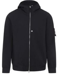 Stone Island - Logo Patch Zip-Up Hooded Jacket - Lyst