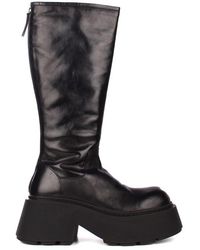 Vic Matié - Zipped Knee Length Boots - Lyst