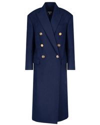balmain shearling coat