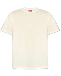 DIESEL - 't-must-slits-n2' T-shirt With Logo, - Lyst