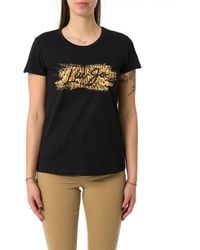 Liu Jo - Logo Embellished Crewneck T-Shirt - Lyst