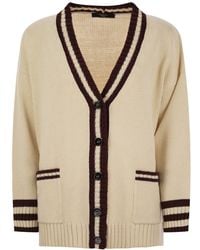 Weekend by Maxmara - Vicolo Cardigan With Contrasting Edges - Lyst