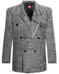 DIESEL - D-Pekka-Fsg Distressed Denim Blazer - Lyst