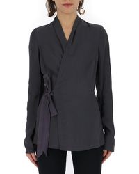 Rick Owens - Wrapped Front Blouse - Lyst