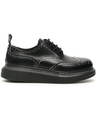 black platform brogues
