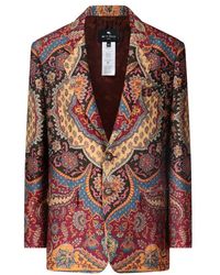 Etro Paisley Printed Tailored Blazer - Multicolour