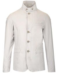 Herno - High-neck Buttoned Jacket - Lyst