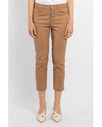 Dondup - Straight Leg Cropped Trousers - Lyst