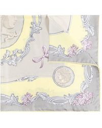 Versace - Silk Scarf With Medusa Cameo Print - Lyst