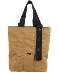 Y-3 - Logo Printed Tote Bag - Lyst