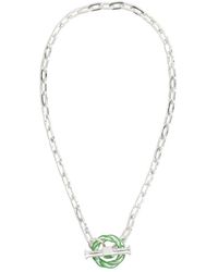 Bottega Veneta - Pillar Silver Necklace - Lyst