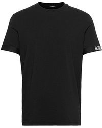DSquared² - Logo-trim Round-neck T-shirt - Lyst