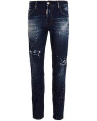 DSquared² - Paint Splatter Distressed Jeans - Lyst
