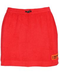 Heron Preston Terry Mini Skirt - Red