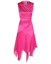 Versace - Glossy Viscose Dress - Lyst
