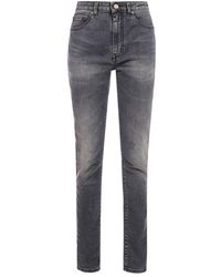 Saint Laurent Washed Skinny-fit Jeans - Grey