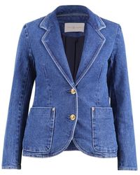 Tory Burch Single-breasted Jacket - Blue