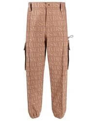 【関税・送料込み】VERSACE SILK-VISCOSE BLEND CARGO TROUSERS Versace Wide-Leg Cargo Pants | Saks Fifth Avenue