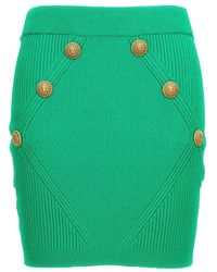 Balmain - Knitted Skirt Skirts - Lyst