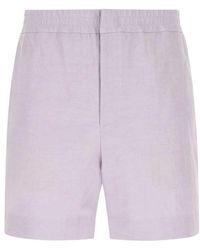 Fendi - Elasticated-waist Slip-on Bermuda Shorts - Lyst