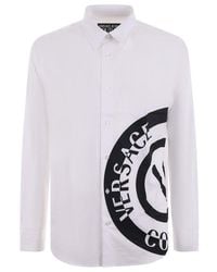 Versace Jeans Couture - Logo-Printed Button-Up Shirt - Lyst