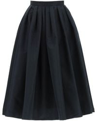 Alexander McQueen Polyfaille Midi Skirt - Black
