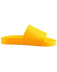 Bottega Veneta - Flat Slide Sandals - Lyst