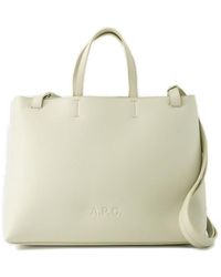 A.P.C. - Logo Embossed Medium Tote Bag - Lyst