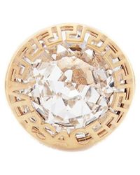 Versace - Logo-engraved Embellished Ring - Lyst