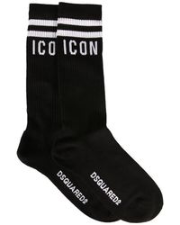 DSquared² Icon Cotton Blend Socks - Black
