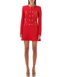 Self-Portrait - Heart Buttoned Mini Dress - Lyst