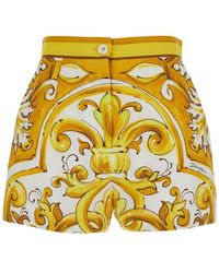 Dolce & Gabbana - Shorts With Majolica Print - Lyst