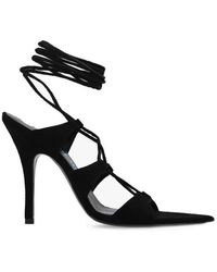 The Attico - Renee Lace-up Ankle Strap Sandals - Lyst