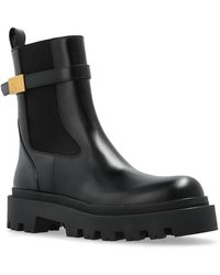 Versace Platform Ankle Boots in Black | Lyst