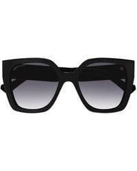 Gucci Butterfly-Frame Sunglasses in Black | Lyst