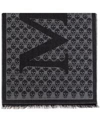 McQueen - Skull Jacquard Frayed-Edge Scarf - Lyst