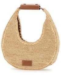 STAUD - Moon Raffia Tote Bag - Lyst