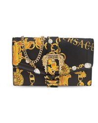 Versace - Baroque Printed Foldover Top Crossbody Bag - Lyst