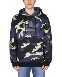 adidas Originals - Hooded Cotton Sweatshirt With Camouflage Graphic Print - Lyst