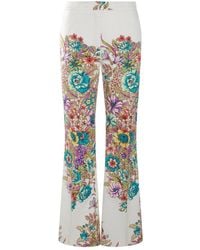 Etro - Multicolour Cotton Blend Trousers - Lyst