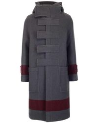Burberry Striped Touch-strap Duffle Coat - Grey