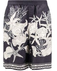 Versace - Barocco Sea Printed Elasticated Waistband Shorts - Lyst