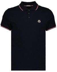 Moncler - Logo Patch Short-sleeved Polo Shirt - Lyst