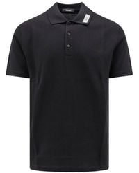 Versace - Logo Patch Short-sleeved Polo Shirt - Lyst