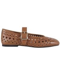 Ash - Brook Buckled Ballerina Shoes - Lyst