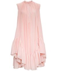 Alexander McQueen Ruffled Asymmetric Dress - Pink