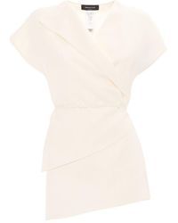 Fabiana Filippi - Wraparound Cap-Sleeved Top - Lyst